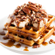 Waffles with Chocolate topping (White or Brown)
